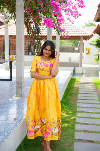 YELLOW BLOOM | MATERNITY MAXI FULL LENGTH