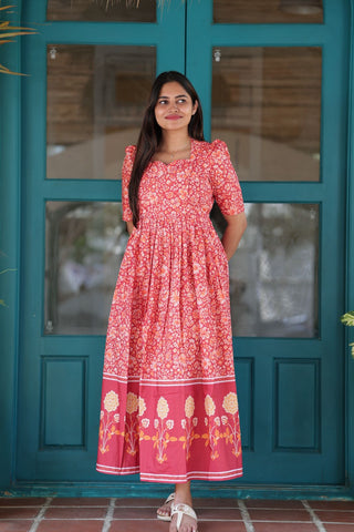 RED SORBET | MATERNITY MAXI FULL LENGTH