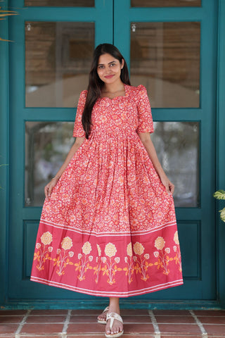 RED SORBET | MATERNITY MAXI FULL LENGTH