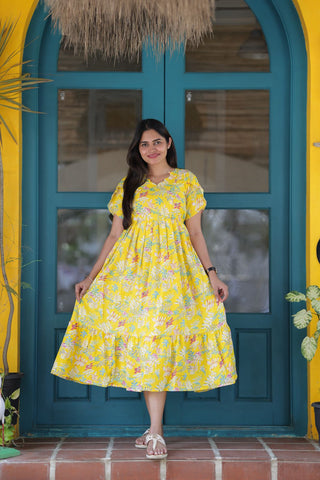 LEAFY AURA | MATERNITY MAXI ANKLE LENGTH