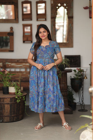 DEEP SEA BOTANIC | MATERNITY GEORGETTE MAXI ANKLE LENGTH