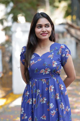 BLUE GARDEN | MATERNITY GEORGETTE MAXI ANKLE LENGTH