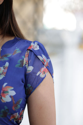 BLUE GARDEN | MATERNITY GEORGETTE MAXI ANKLE LENGTH