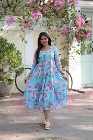 SKY GARDEN | MATERNITY GEORGETTE MAXI ANKLE LENGTH