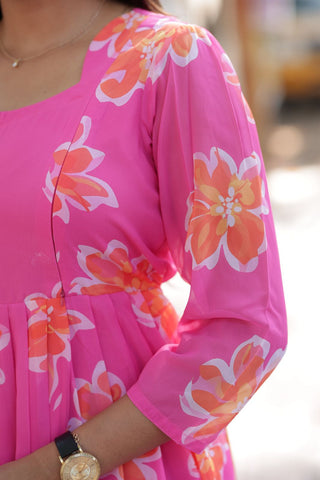 BASHFUL PINK| MATERNITY GEORGETTE MAXI ANKLE LENGTH
