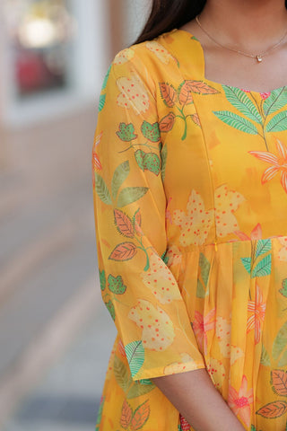 SUNKISSED BLOOM  | MATERNITY GEORGETTE MAXI ANKLE LENGTH