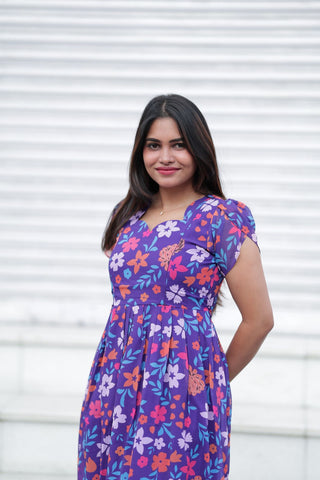 ELECTRIC DAISY | MATERNITY GEORGETTE MAXI ANKLE LENGTH