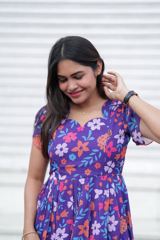 ELECTRIC DAISY | MATERNITY GEORGETTE MAXI ANKLE LENGTH