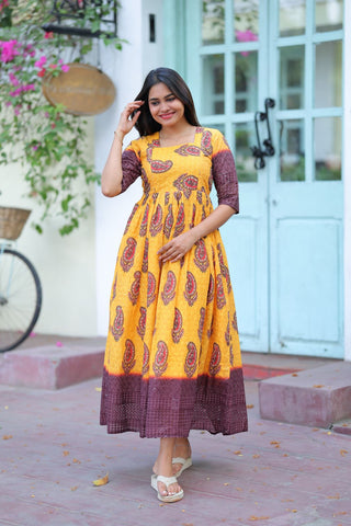 ROYAL YELLOW | MATERNITY MAXI FULL LENGTH