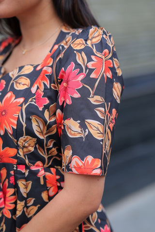 ORANGE FLORA | MATERNITY MAXI ANKLE LENGTH