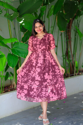 WILD MULBERRY | MATERNITY GEORGETTE MAXI ANKLE LENGTH