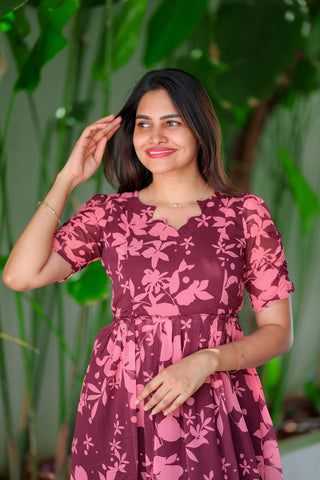 WILD MULBERRY | MATERNITY GEORGETTE MAXI ANKLE LENGTH