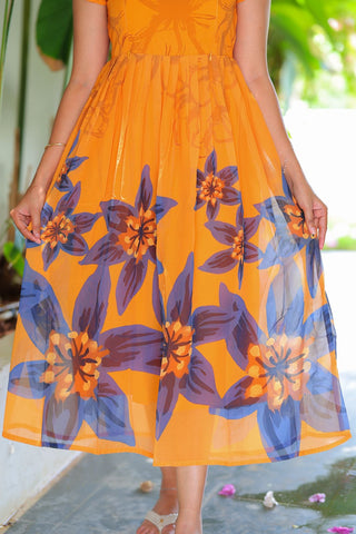 BLUE ORCHID | MATERNITY GEORGETTE MAXI ANKLE LENGTH