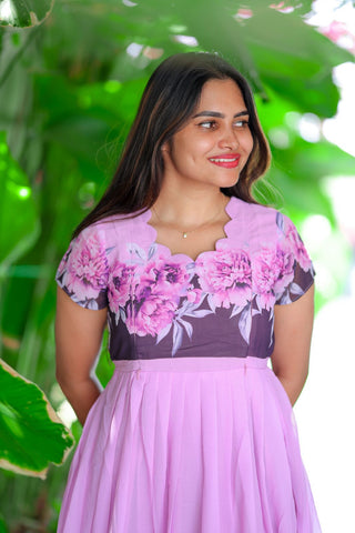 ORCHID ROSE | MATERNITY GEORGETTE MAXI FULL LENGTH
