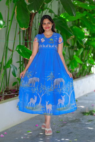 LOVELY JUNGLE | MATERNITY GEORGETTE MAXI ANKLE LENGTH