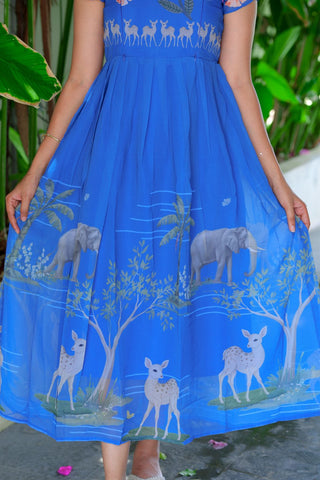 LOVELY JUNGLE | MATERNITY GEORGETTE MAXI ANKLE LENGTH