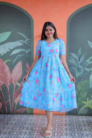 SKY MEADOW | MATERNITY GEORGETTE MAXI ANKLE LENGTH