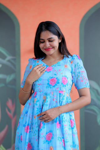 SKY MEADOW | MATERNITY GEORGETTE MAXI ANKLE LENGTH