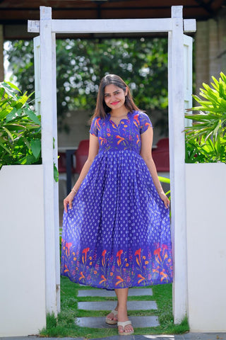 NIGHT BLOOM | MATERNITY GEORGETTE MAXI ANKLE LENGTH