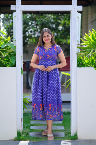 NIGHT BLOOM | MATERNITY GEORGETTE MAXI ANKLE LENGTH