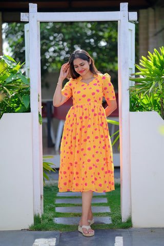 PINK GARDEN | MATERNITY GEORGETTE MAXI ANKLE LENGTH