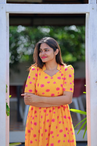 PINK GARDEN | MATERNITY GEORGETTE MAXI ANKLE LENGTH