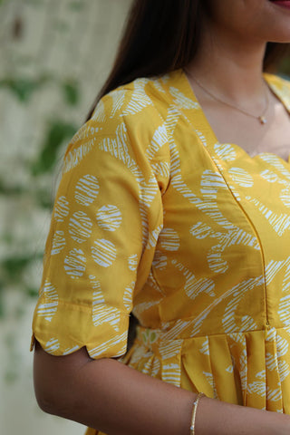 YELLOW LEAFY | MATERNITY MAXI FULL LENGTH