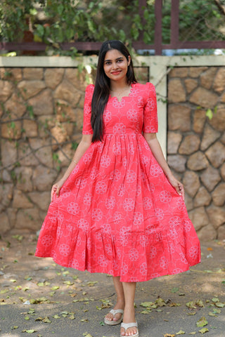 DOTTED FLORA | MATERNITY MAXI ANKLE LENGTH