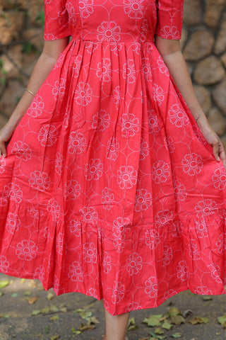 DOTTED FLORA | MATERNITY MAXI ANKLE LENGTH