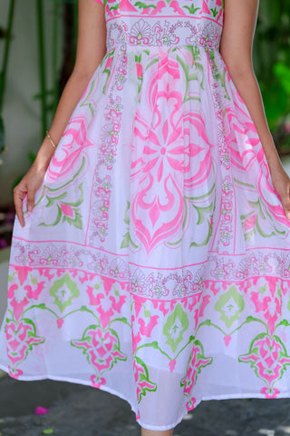 WHITE MEHANDI | MATERNITY GEORGETTE MAXI ANKLE LENGTH