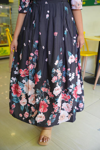BOTANICAL NOIR | MATERNITY MAXI FULL LENGTH