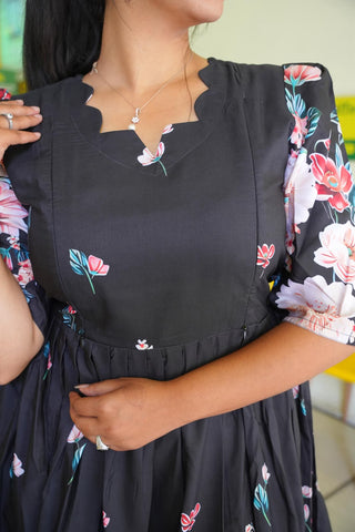BOTANICAL NOIR | MATERNITY MAXI FULL LENGTH