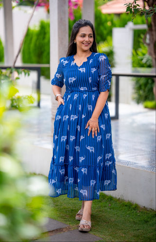 ELEPHANT | MATERNITY GEORGETTE MAXI ANKLE LENGTH