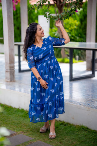 ELEPHANT | MATERNITY GEORGETTE MAXI ANKLE LENGTH