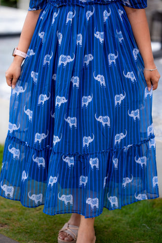 ELEPHANT | MATERNITY GEORGETTE MAXI ANKLE LENGTH