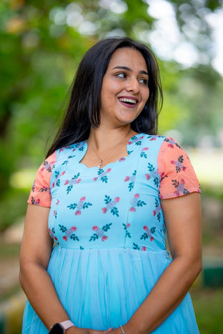 DUAL SHADE | MATERNITY GEORGETTE MAXI FULL LENGTH