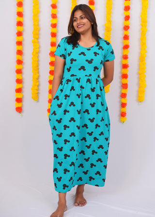 MICKEY | NON-FEEDING MAXI – SHORT SLEEVES | ANKLE LENGTH MAXI