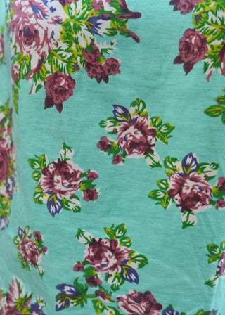 SEA GREEN FLORAL | NON-FEEDING MAXI – PUFF SLEEVES | ANKLE LENGTH MAXI