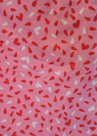 PINK HEARTS | NON-FEEDING MAXI – PUFF SLEEVES | ANKLE LENGTH MAXI