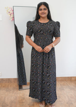 PAC MAN | NON-FEEDING MAXI – PUFF SLEEVES | ANKLE LENGTH MAXI