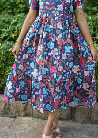 BLUE BLOOM | MATERNITY MAXI ANKLE LENGTH