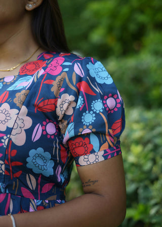 BLUE BLOOM | MATERNITY MAXI ANKLE LENGTH