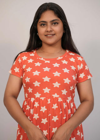 STAR | NON-FEEDING MAXI – SHORT SLEEVES | ANKLE LENGTH MAXI