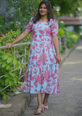 PASTEL BLOOM | MATERNITY GEORGETTE MAXI ANKLE LENGTH