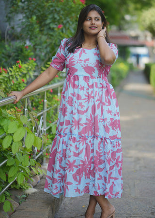 PASTEL BLOOM | MATERNITY GEORGETTE MAXI ANKLE LENGTH