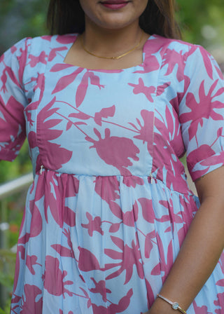 PASTEL BLOOM | MATERNITY GEORGETTE MAXI ANKLE LENGTH