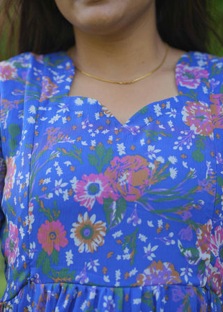 SAPPHIRE BLOOM | MATERNITY GEORGETTE MAXI ANKLE LENGTH