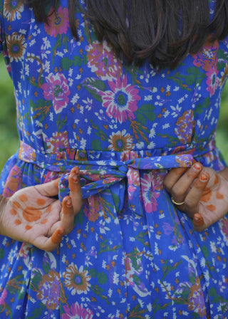 SAPPHIRE BLOOM | MATERNITY GEORGETTE MAXI ANKLE LENGTH