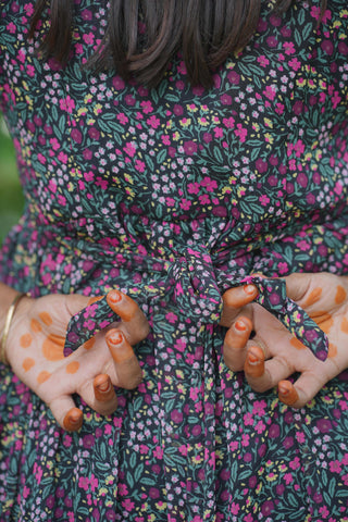 TWILIGHT BLOOSOM | MATERNITY GEORGETTE MAXI ANKLE LENGTH