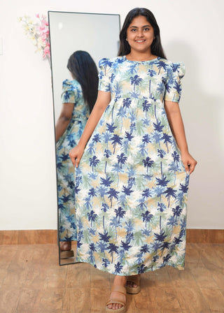 MIAMI | NON-FEEDING MAXI – PUFF SLEEVES | FULL LENGTH MAXI